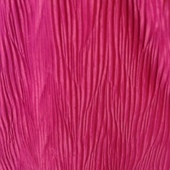 VTG 80s Fuscia Pink Textured Floral Tank Midi Slip Dress Large - Picture 7 of 16